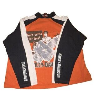 Harley Davidson 1/4 Zip Pullover Live To Ride Motorcycles Multi-color Size XL